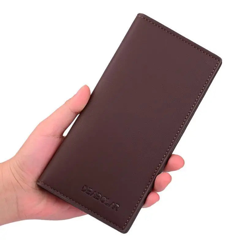 Portefeuille long homme en cuir PU avec porte-cartes et compartiments multifonctions — photo 6