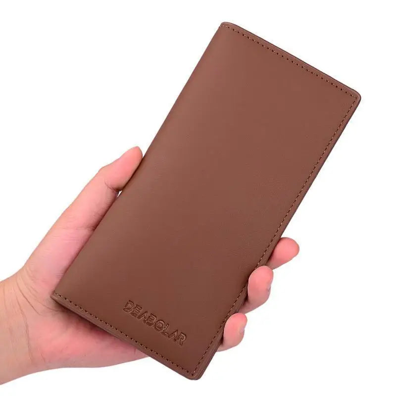 Portefeuille long homme en cuir PU avec porte-cartes et compartiments multifonctions — photo 8