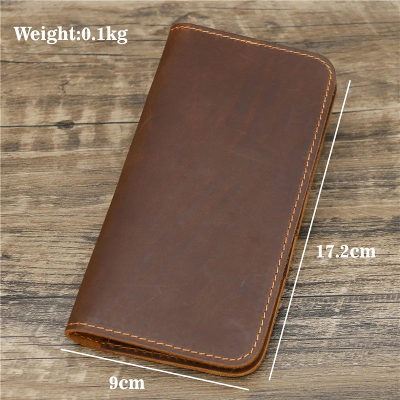 Portefeuille long pour homme en cuir véritable personnalisé avec porte-chéquier — photo 5