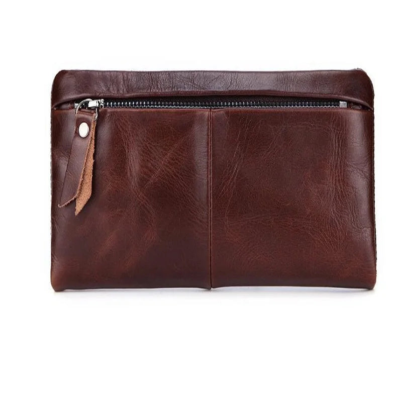 Portefeuille long vintage en cuir de vachette - Pochette business pour homme — photo 1