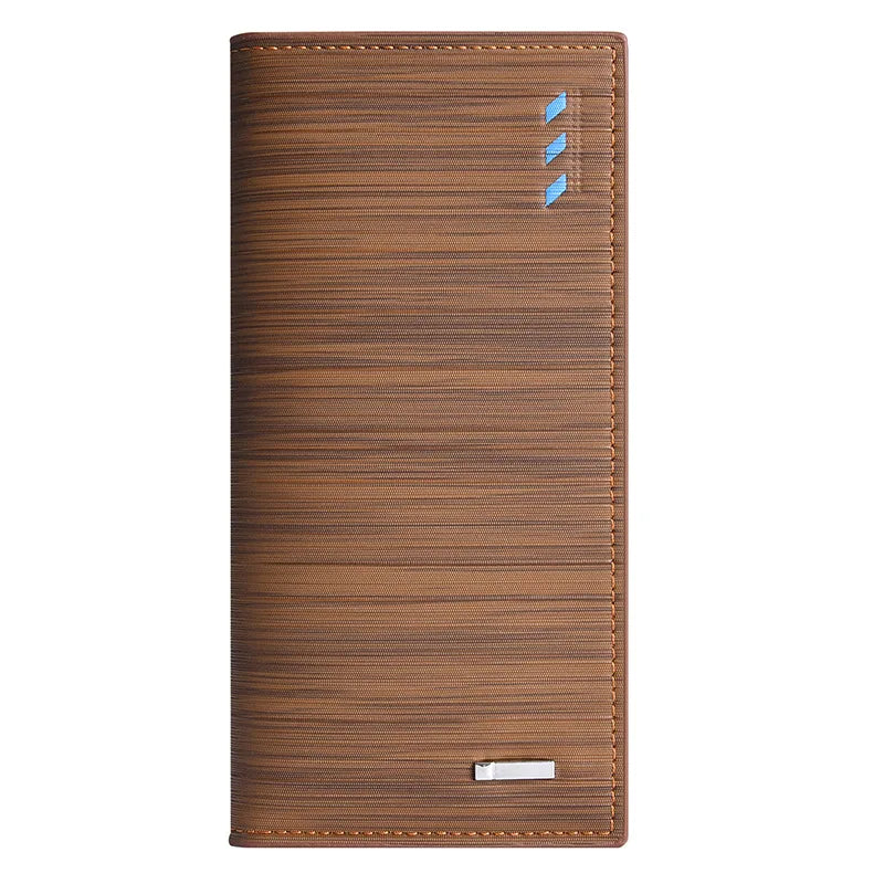 Portefeuille long rétro pour homme en cuir PU grande capacité avec porte-chéquier — photo 4
