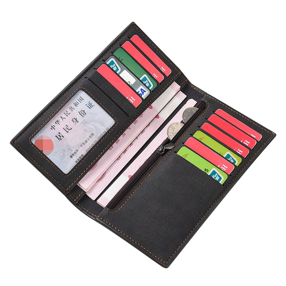 Portefeuille long slim pour homme avec multiples fentes pour cartes — photo 2