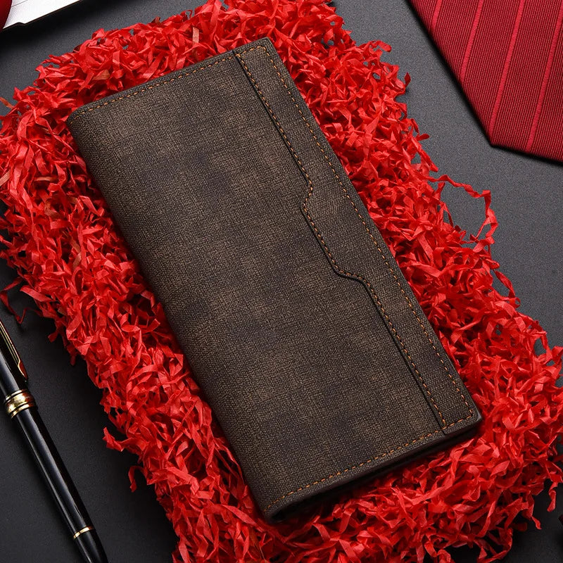 Portefeuille long slim pour homme avec multiples fentes pour cartes — photo 4