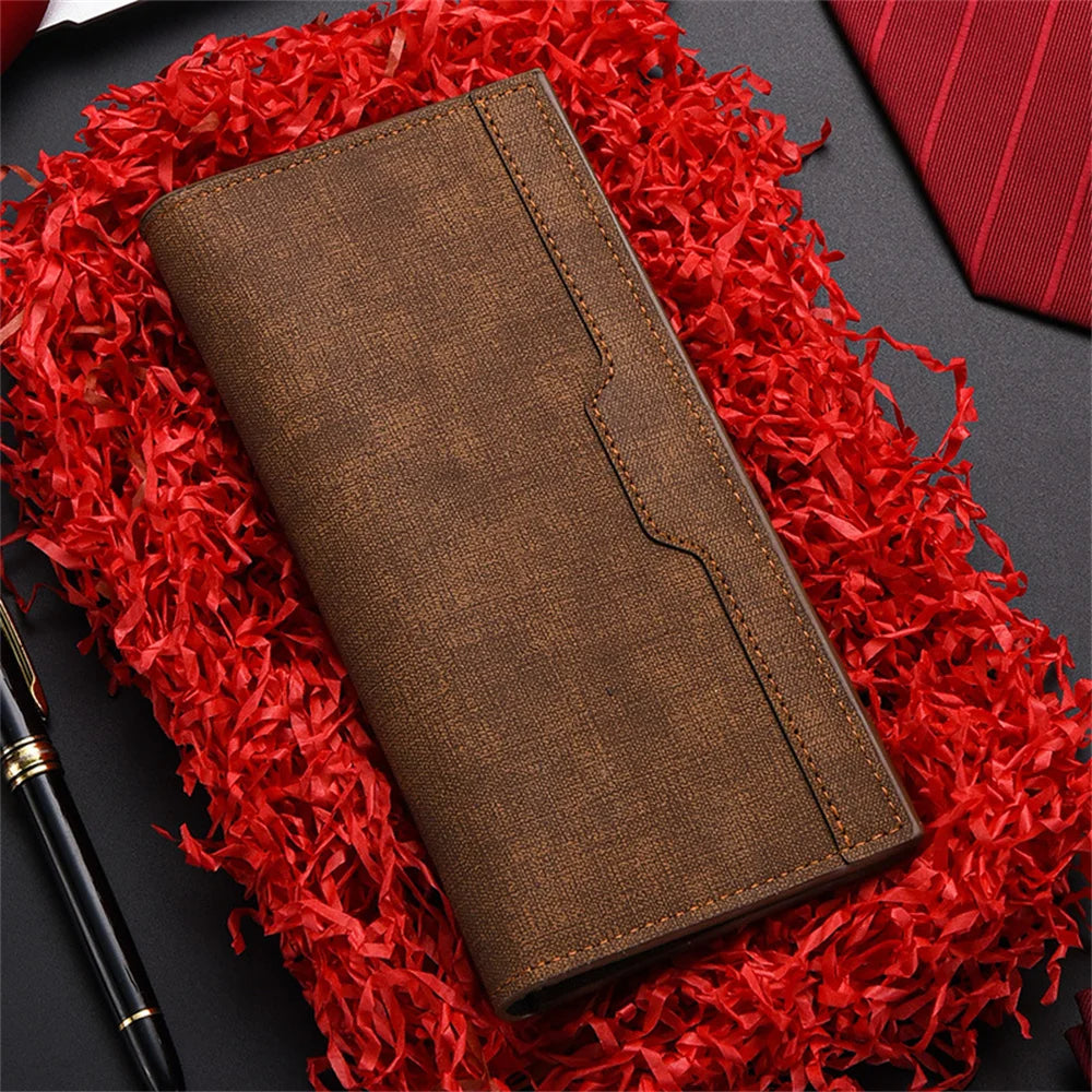 Portefeuille long slim pour homme avec multiples fentes pour cartes — photo 5