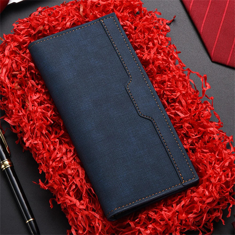 Portefeuille long slim pour homme avec multiples fentes pour cartes — photo 7