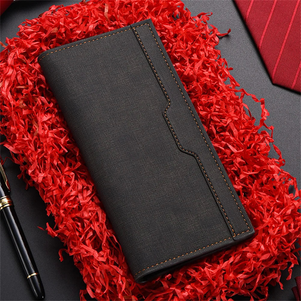 Portefeuille long slim pour homme avec multiples fentes pour cartes — photo 8