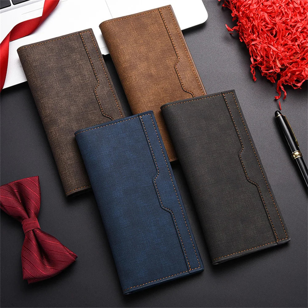 Portefeuille long slim pour homme avec multiples fentes pour cartes — photo 9