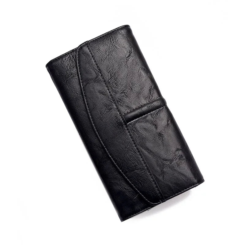 Portefeuille vintage trifold en cuir PU pour femme avec grand rangement — photo 6