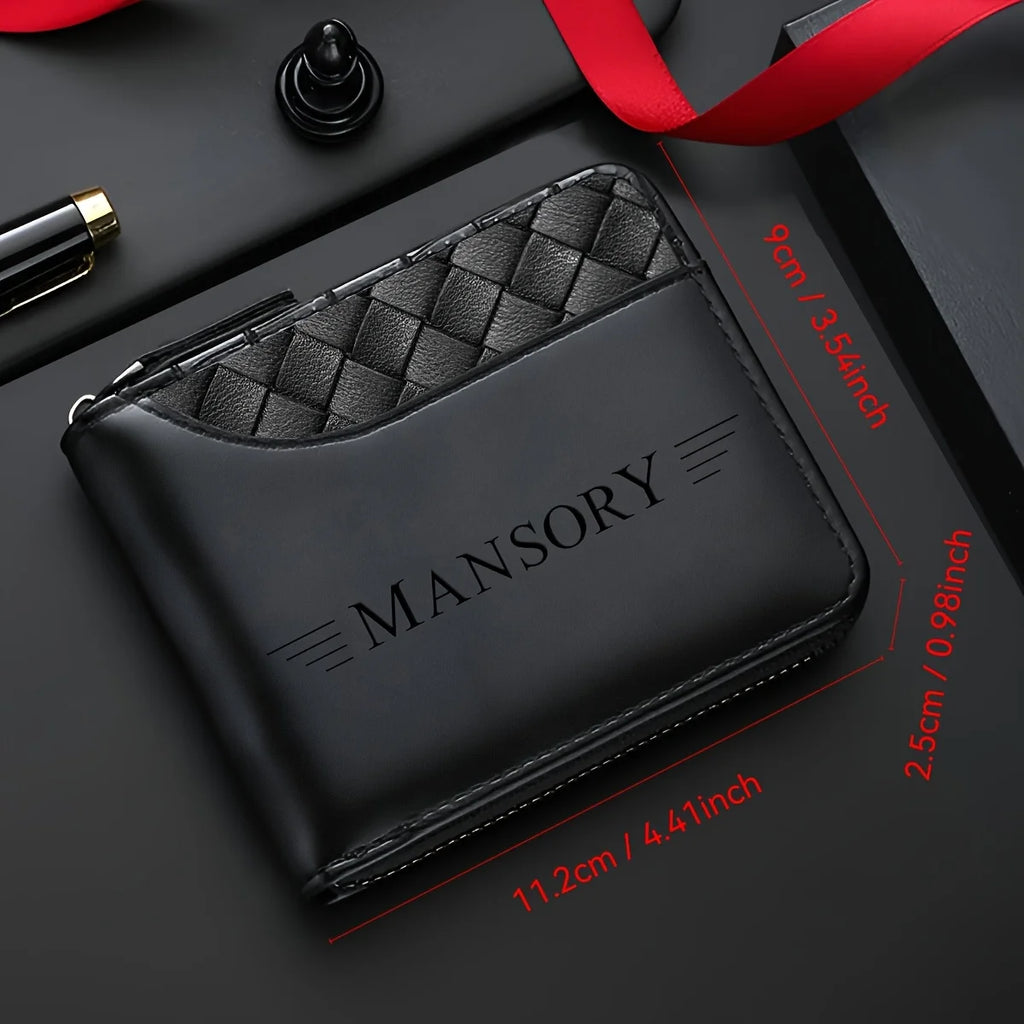 Portefeuille de Luxe Personnalisé pour Homme - Cuir PU Texturé & Sécurité Zippée — photo 3