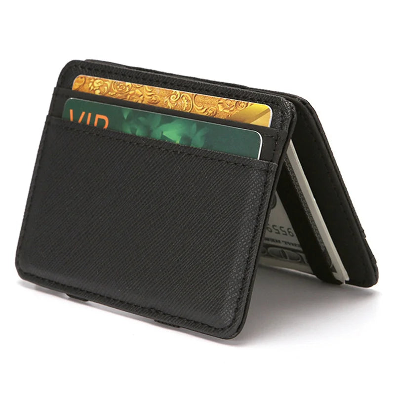 Portefeuille magique ultra fin en cuir PU unisexe avec porte-cartes compact — photo 1