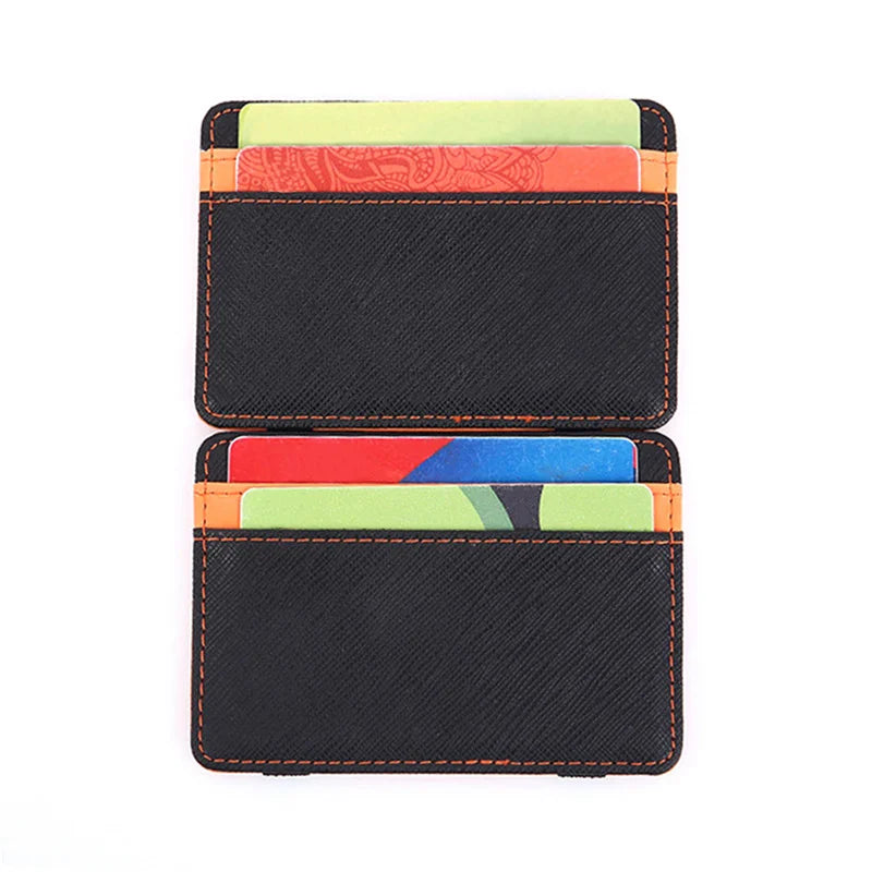 Portefeuille magique ultra fin en cuir PU unisexe avec porte-cartes compact — photo 6 Image