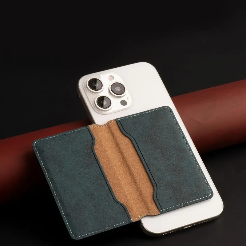 Portefeuille magnétique en simili cuir pour smartphone avec 3 emplacements cartes — photo 2