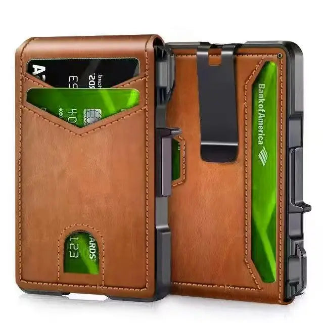 Portefeuille minimaliste Pop-Up pour homme - RFID & Money Clip — photo 2