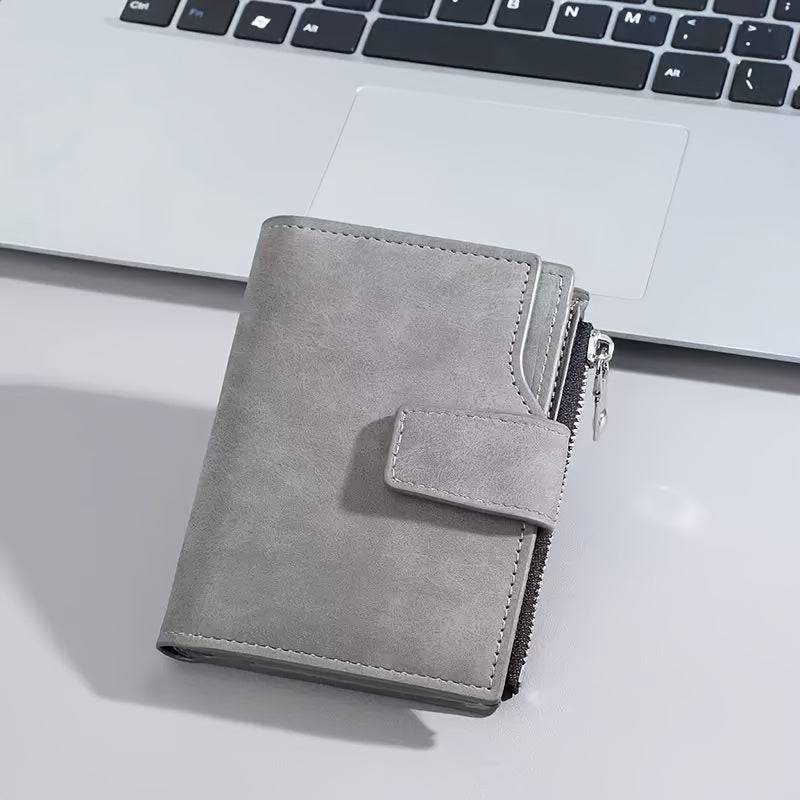 Portefeuille mixte au toucher nubuck, 78 g sur la balance