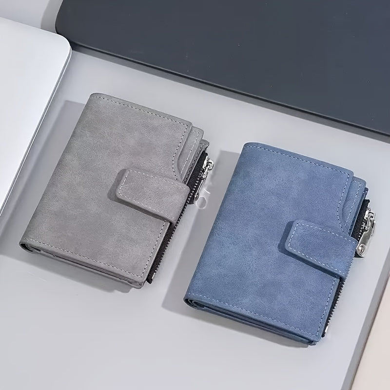 Portefeuille mixte au toucher nubuck, 78 g sur la balance