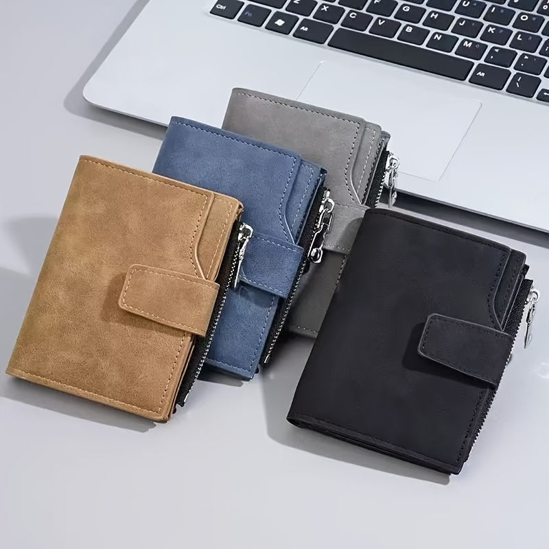Portefeuille mixte au toucher nubuck, 78 g sur la balance