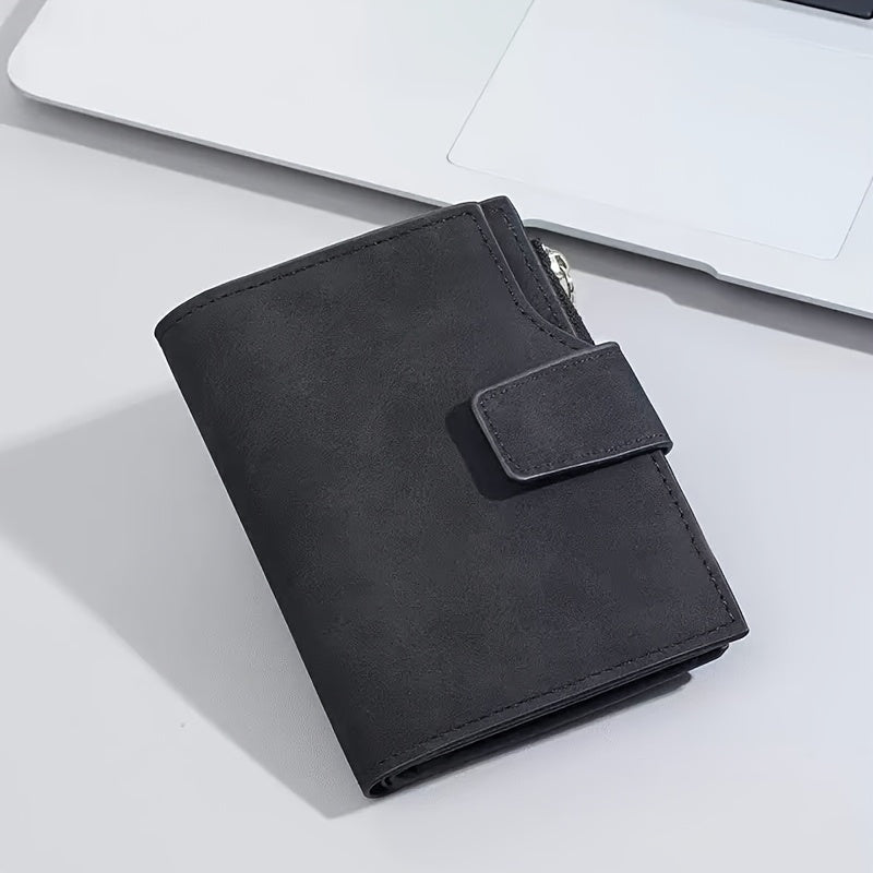 Portefeuille mixte au toucher nubuck, 78 g sur la balance