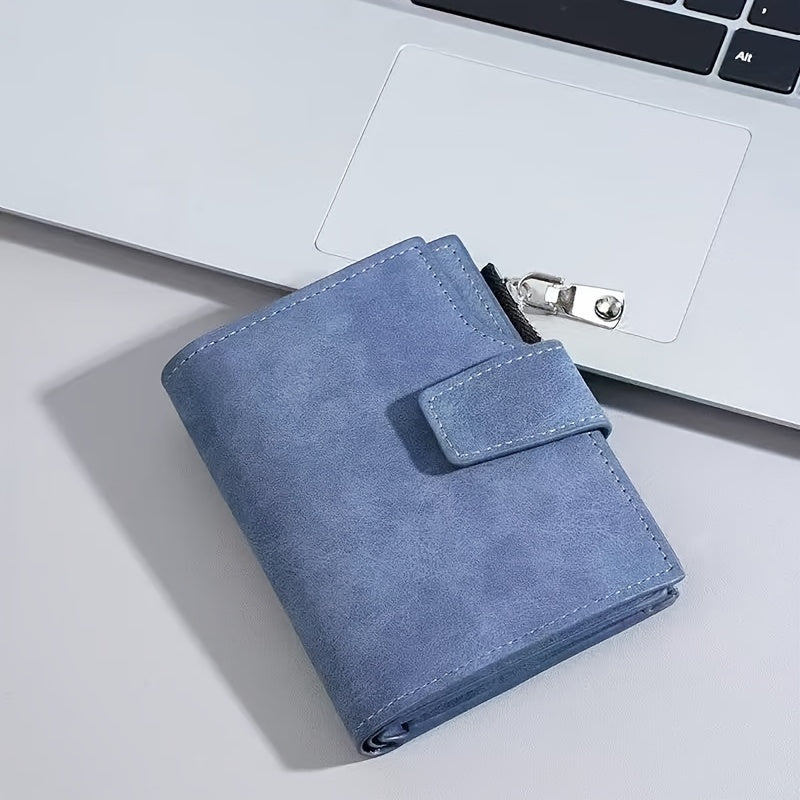 Portefeuille mixte au toucher nubuck, 78 g sur la balance