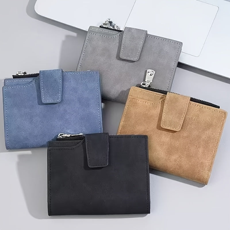 Portefeuille mixte au toucher nubuck, 78 g sur la balance