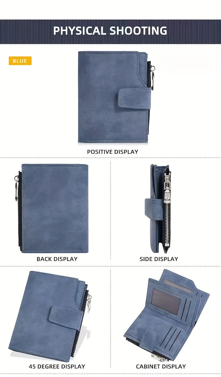 Portefeuille mixte au toucher nubuck, 78 g sur la balance