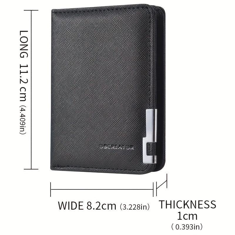Portefeuille mixte vertical extra plat, 11,2 x 8,2 x 1 cm