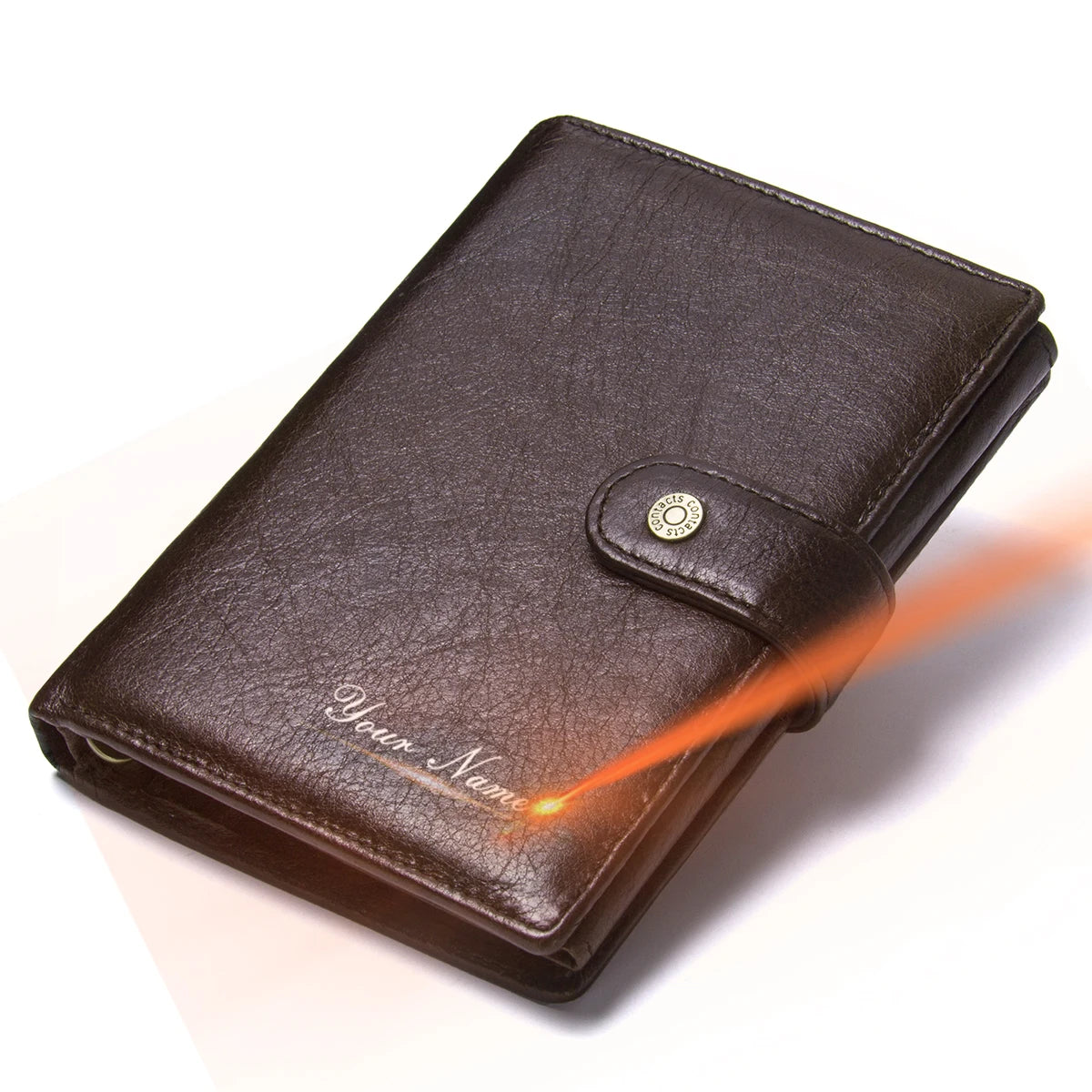 Portefeuille organisateur en cuir de vachette véritable pour homme — photo 10