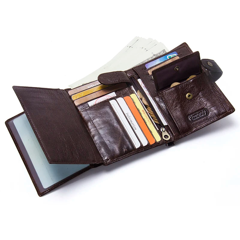Portefeuille organisateur en cuir de vachette véritable pour homme — photo 2