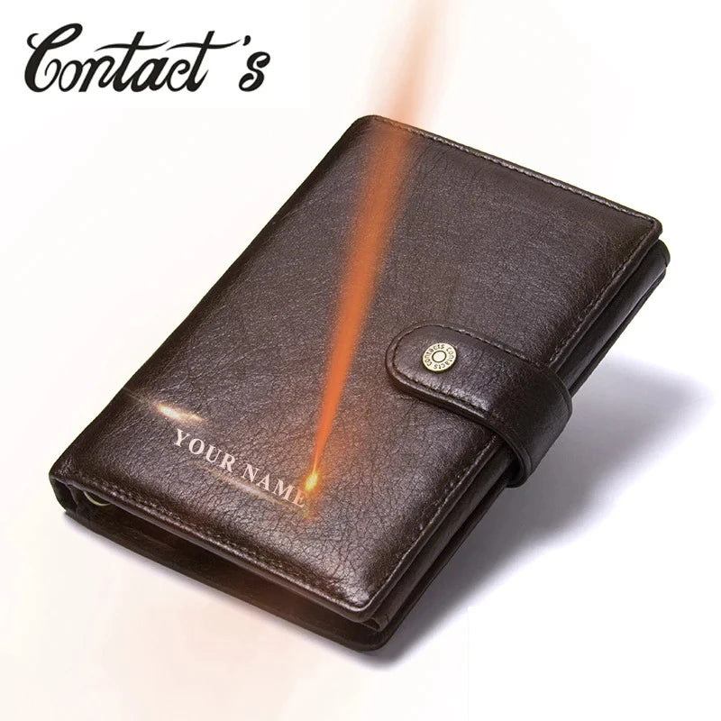 Portefeuille organisateur en cuir de vachette véritable pour homme — photo 9