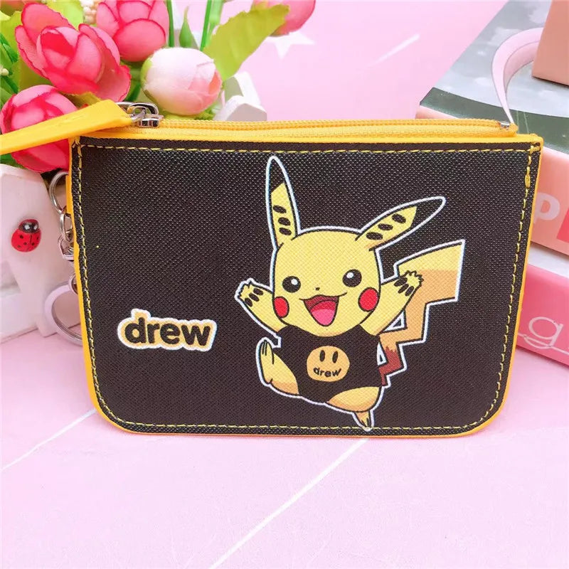 Portefeuille Pokémon Pikachu en cuir avec fermeture zippée et porte-clés — photo 10
