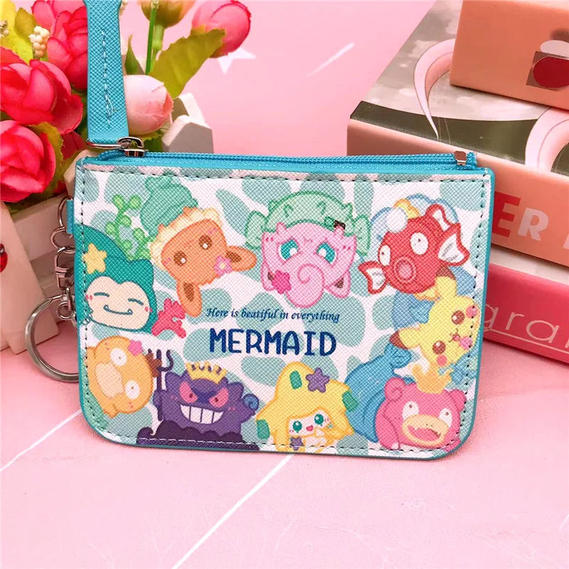 Portefeuille Pokémon Pikachu en cuir avec fermeture zippée et porte-clés — photo 11