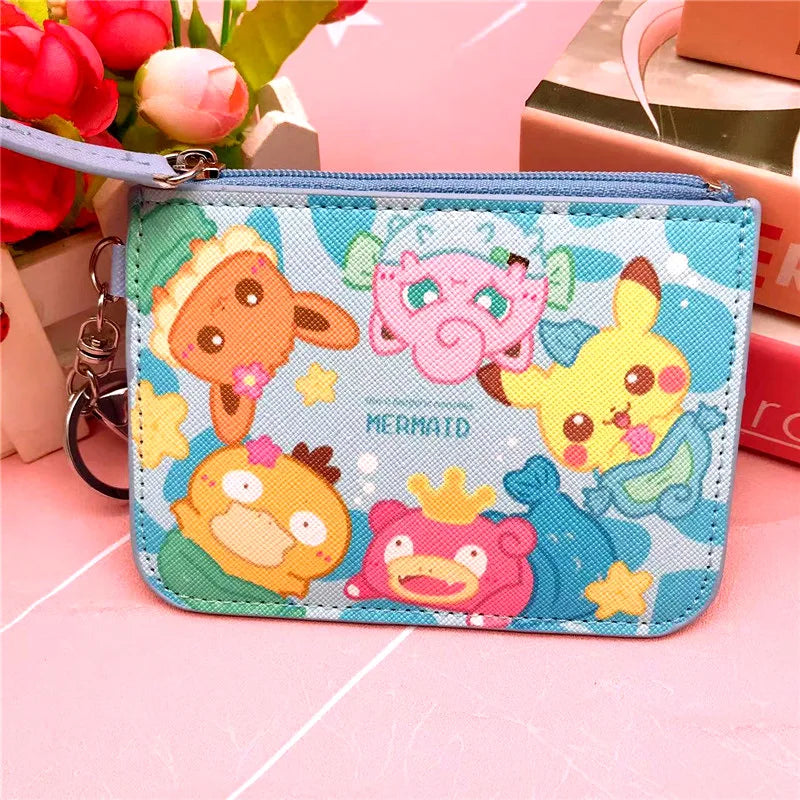 Portefeuille Pokémon Pikachu en cuir avec fermeture zippée et porte-clés — photo 12