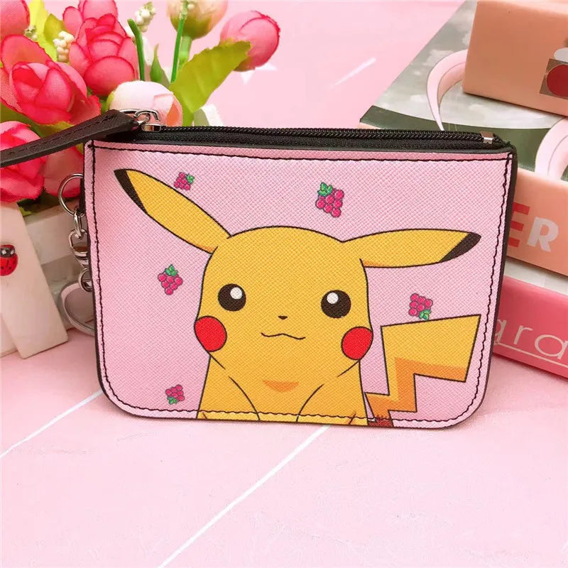 Portefeuille Pokémon Pikachu en cuir avec fermeture zippée et porte-clés — photo 13