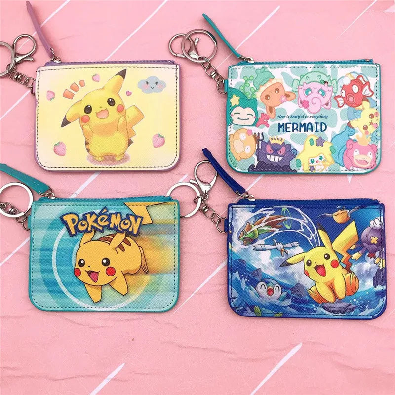 Portefeuille Pokémon Pikachu en cuir avec fermeture zippée et porte-clés — photo 4