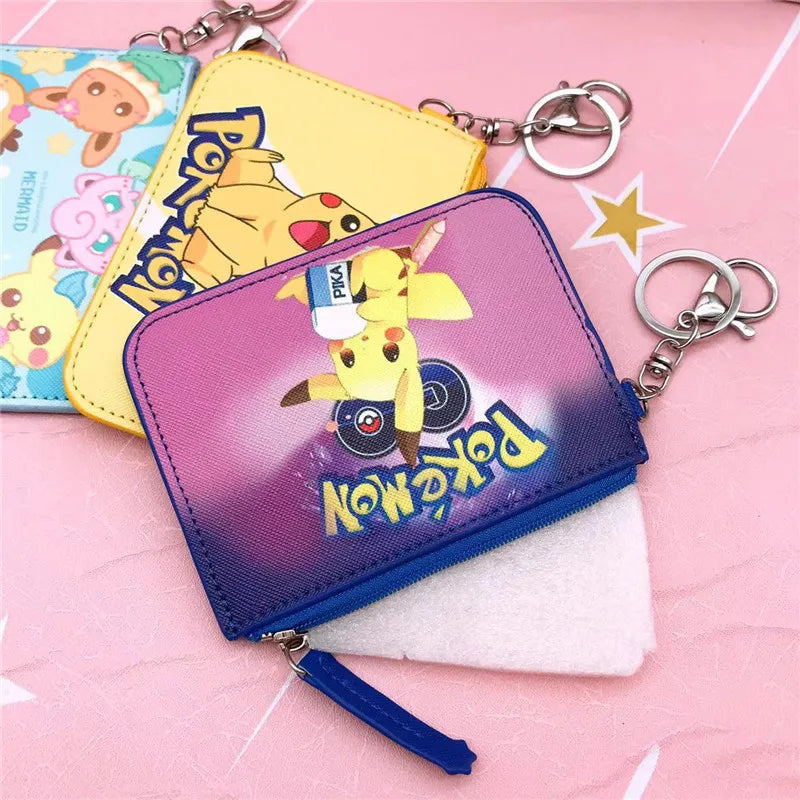 Portefeuille Pokémon Pikachu en cuir avec fermeture zippée et porte-clés — photo 5