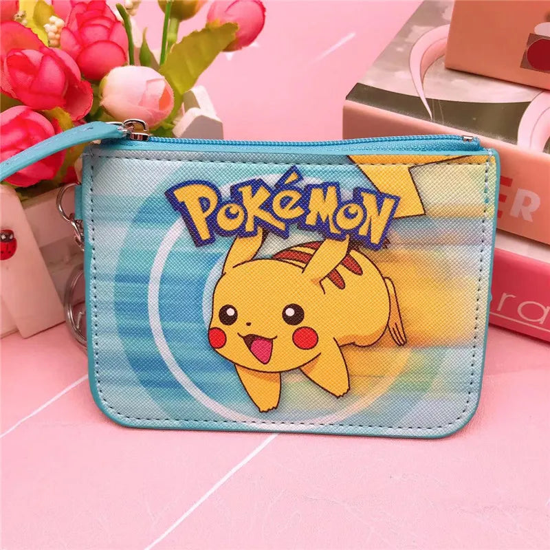 Portefeuille Pokémon Pikachu en cuir avec fermeture zippée et porte-clés — photo 6
