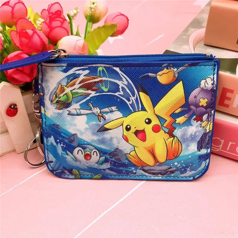 Portefeuille Pokémon Pikachu en cuir avec fermeture zippée et porte-clés — photo 8