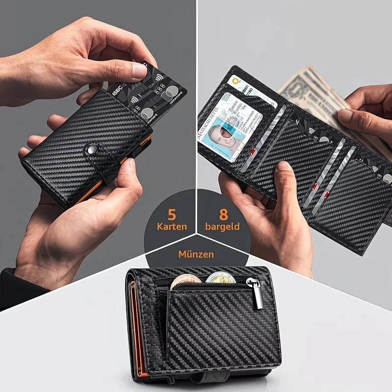 Portefeuille Pop-Up avec protection RFID et compartiment monnaie — photo 2
