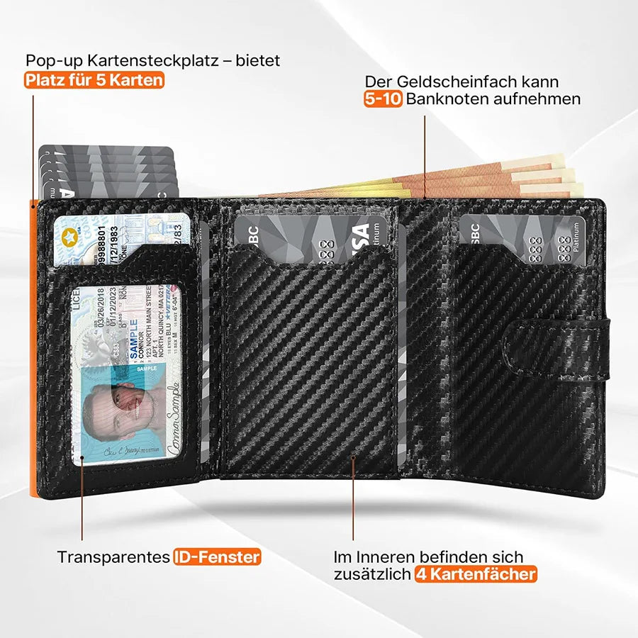 Portefeuille Pop-Up avec protection RFID et compartiment monnaie — photo 3