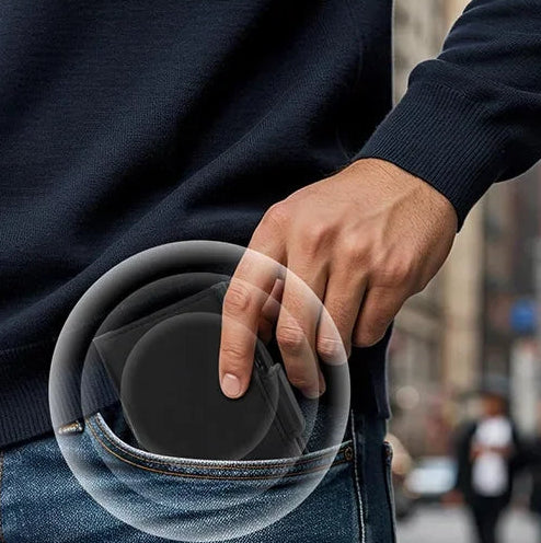 Portefeuille pop-up RFID en cuir PU avec porte-cartes magnétique et poche zippée — photo 1