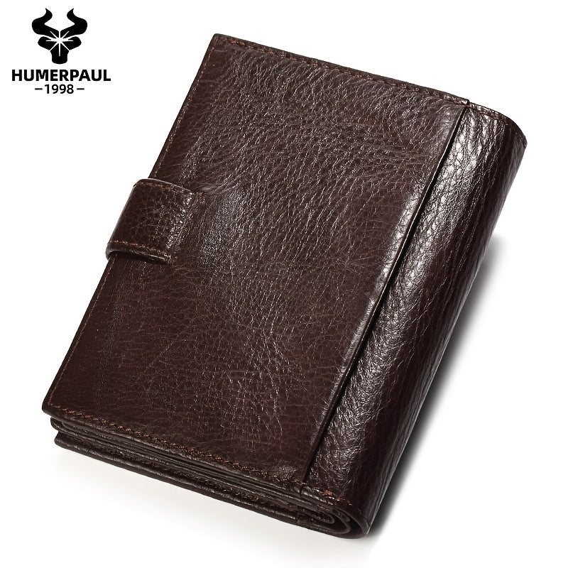 Portefeuille porte-passeport en cuir, 12 fentes et carnet