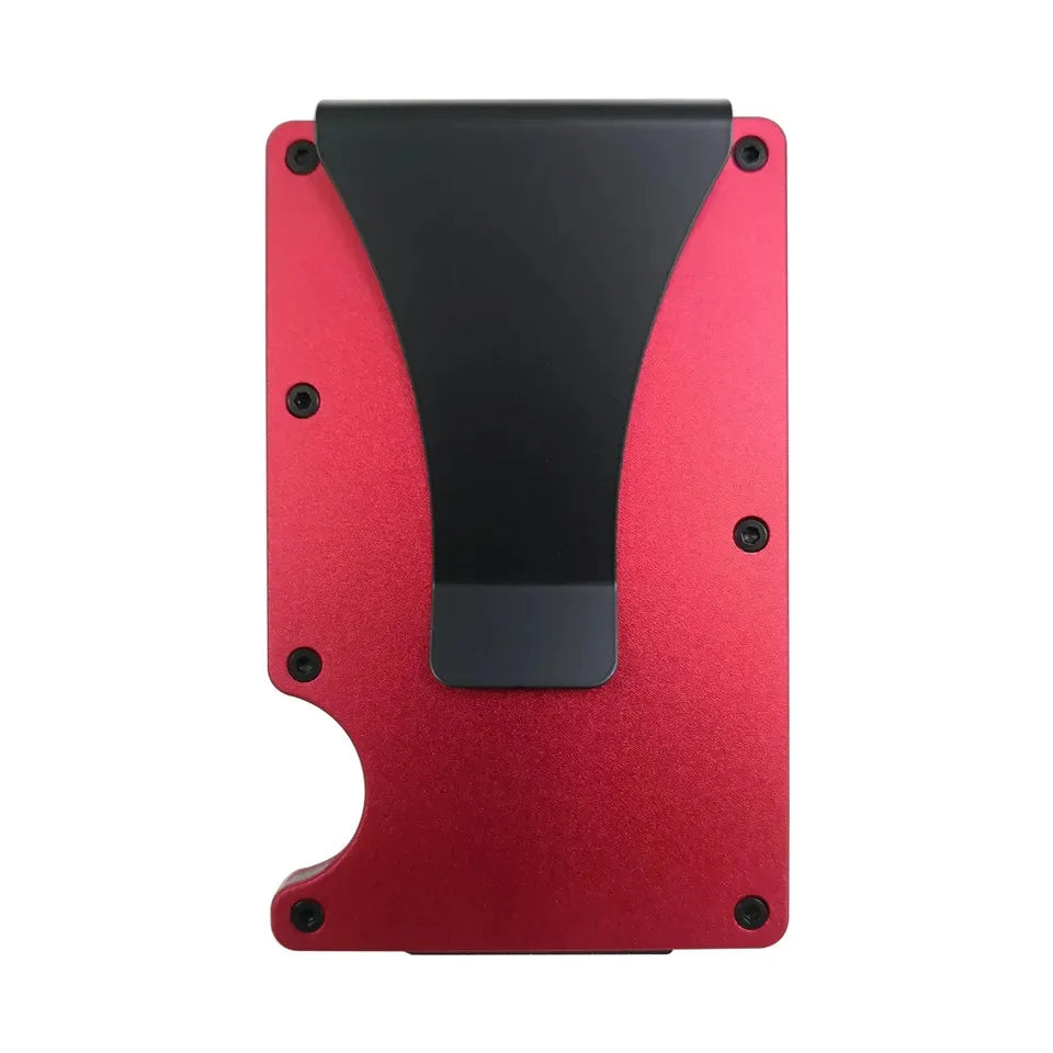 Portefeuille carte RFID aluminium effet carbone avec pince à billets ultra fin unisexe — photo 20
