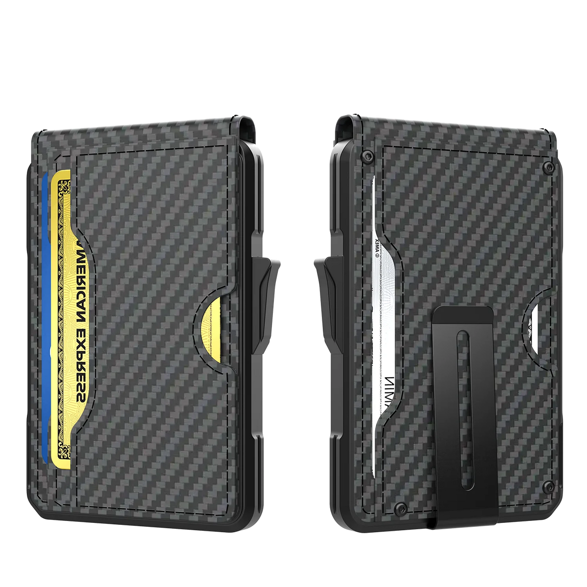 Portefeuille RFID aluminium homme avec pop-up et pince à billets design ultra fin — photo 7