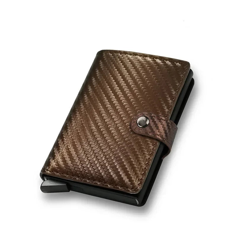 Portefeuille RFID en cuir PU compact avec porte-cartes sécurisé et bouton pression — photo 9