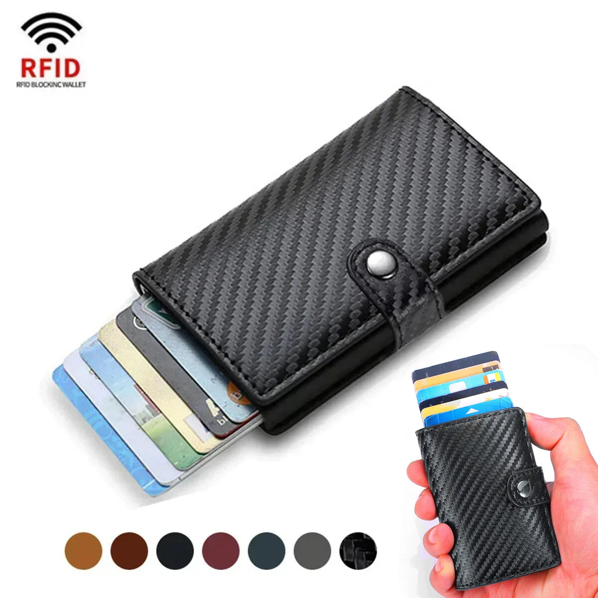 Portefeuille intelligent RFID en fibre de carbone - Slim, Luxe et Sécurisé — photo 1