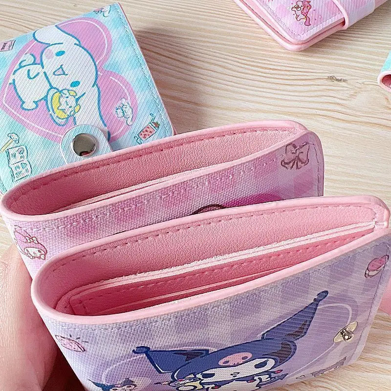 Portefeuille Sanrio Kuromi en cuir PU avec porte-photo et fermeture hasp — photo 3