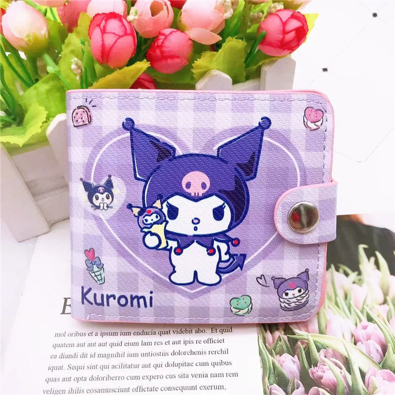 Portefeuille Sanrio Kuromi en cuir PU avec porte-photo et fermeture hasp — photo 8