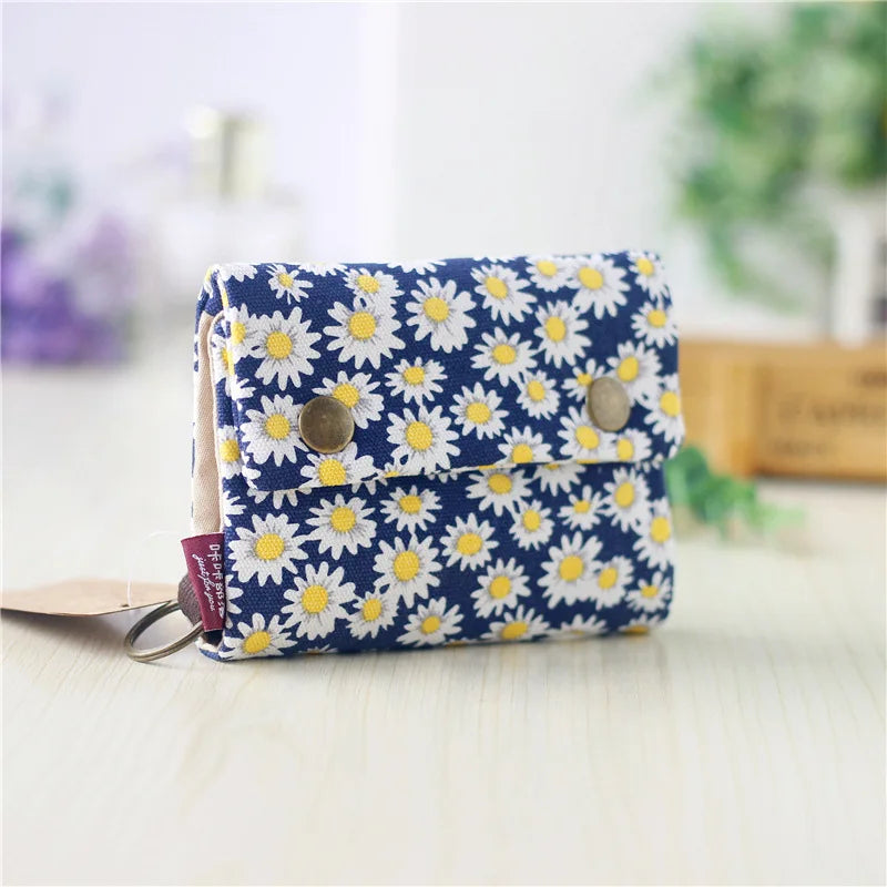 Portefeuille tissu pliable unisexe en toile avec motifs japonais et fermeture pression — photo 6