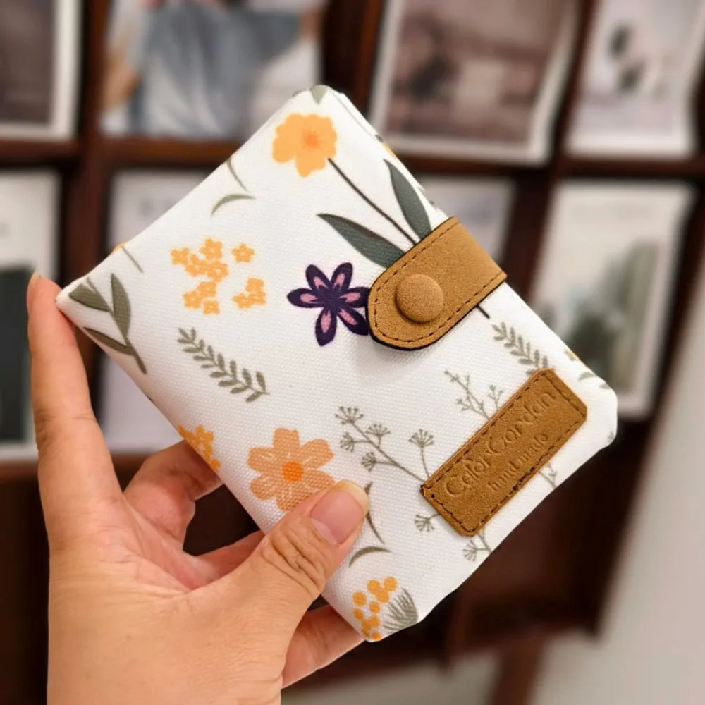 Portefeuille compact en toile imprimée porte-monnaie pliable mixte motif chat — photo 5