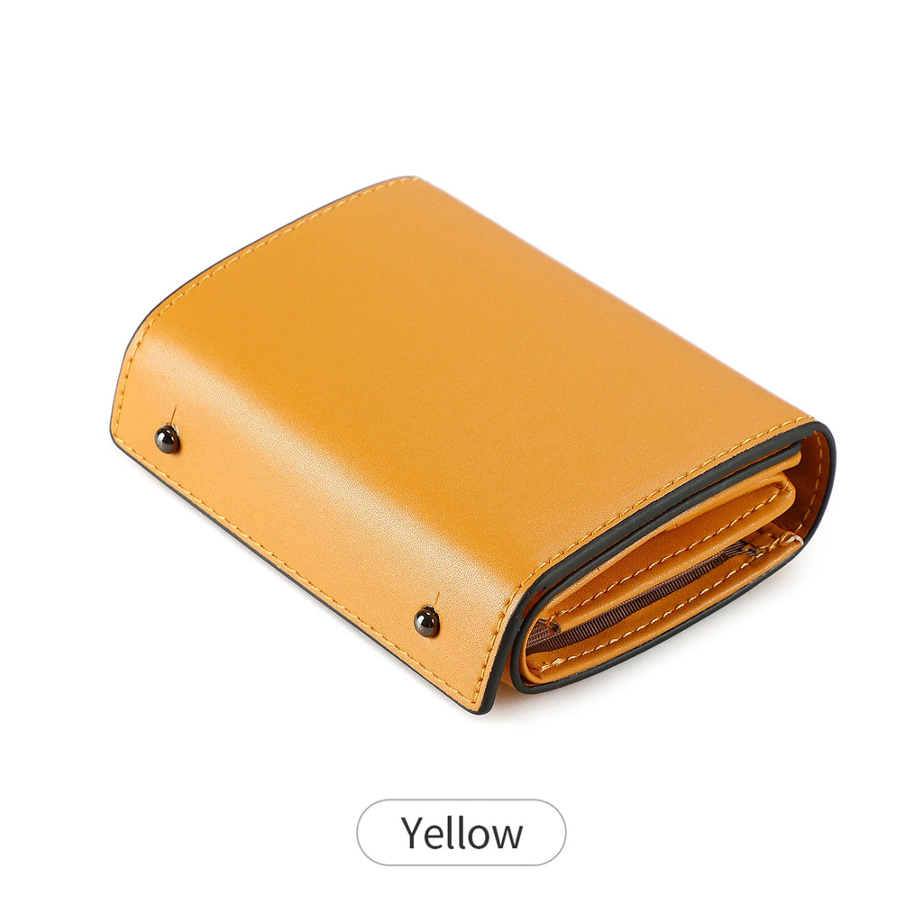 Portefeuille trifold simili cuir PU compact multifonction avec zip et porte-monnaie — photo 11