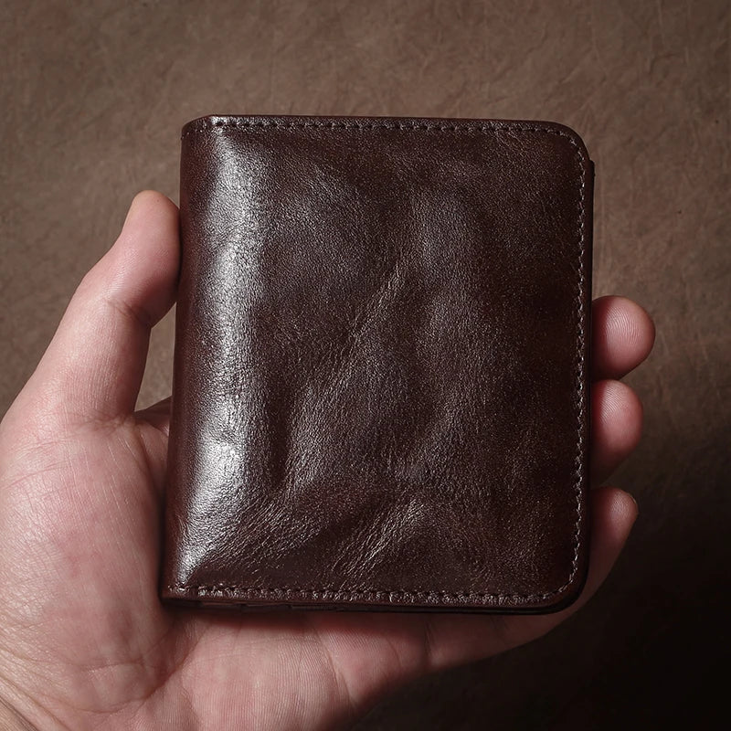 Portefeuille en cuir véritable – Portefeuille ultra-slim, avec multiples emplacements pour cartes, porte-cartes bifold et clip à billets — photo 1